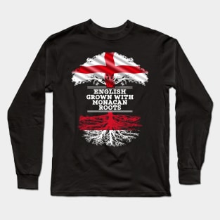 English Grown With Monacan Roots - Gift for Monacan With Roots From Monaco Long Sleeve T-Shirt